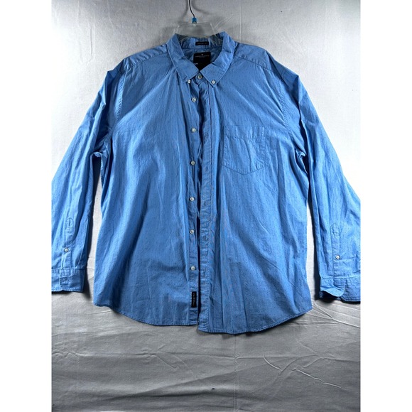 American Eagle Outfitters Other - American Eagle Mens‎ XXL Blue Seriously Soft Dot Button Down Shirt Long Sleeve